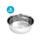 Stainless Steel Regular Heavy Feeding Bowl - 3 quart