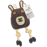 Toss & Chew Leather Toy - Brown Rabbit