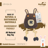 Toss & Chew Leather Toy - Brown Rabbit