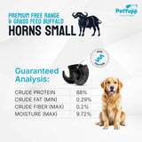 Water Buffalo Horns Dog Chew - Pack of 4 - Small Size