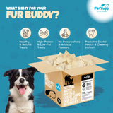 Dog Bulk Treats - 100% Natural Water Buffalo Cheek Chips Dog Chew - Pack of 40 pcs