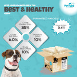 Dog Bulk Treats - Natural Water Buffalo Cheek Roll Dog Chew - 6 Inch - Pack of 25 Count