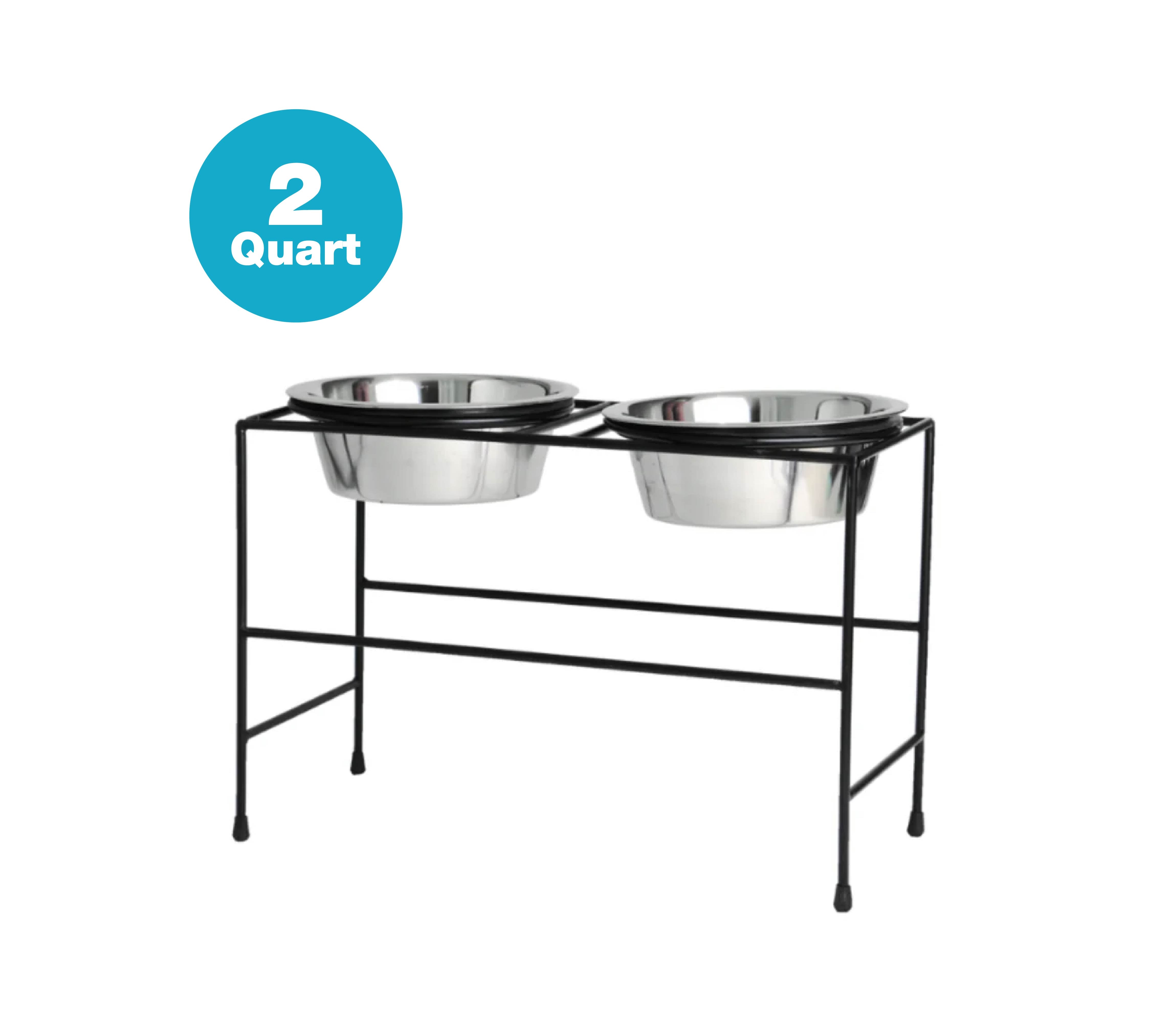 Posture Perfect Double Diner with Removable S.S Bowls & Anti Rattle Rubber