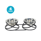 Ring Shape Iron  Double Diner With  Removable Stainless Steel Bowls