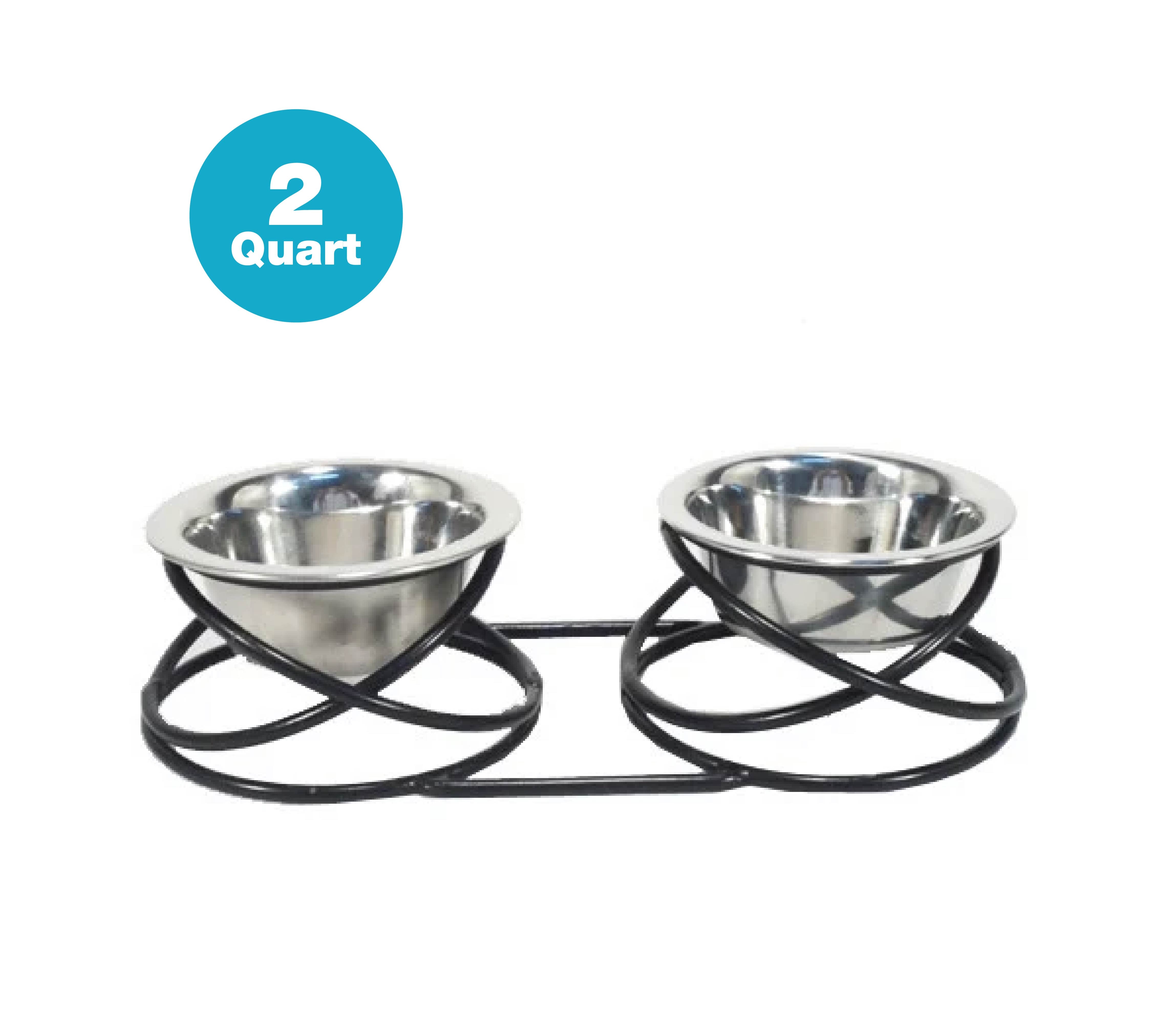 Ring Shape Iron  Double Diner With  Removable Stainless Steel Bowls