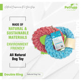 Retrieve & Chew Dog Toy with Natural Bone - Double Ring