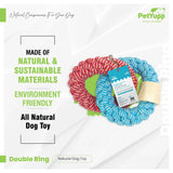 Retrieve & Chew Dog Toy with Natural Bone - Double Ring