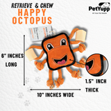 Retrieve & Chew Toy with 2 Natural Bone - Octopus