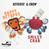 Retrieve & Chew Toy with 2 Natural Bone - Octopus