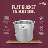Heavy Duty Stainless Steel Flat Bucket - All Sizes