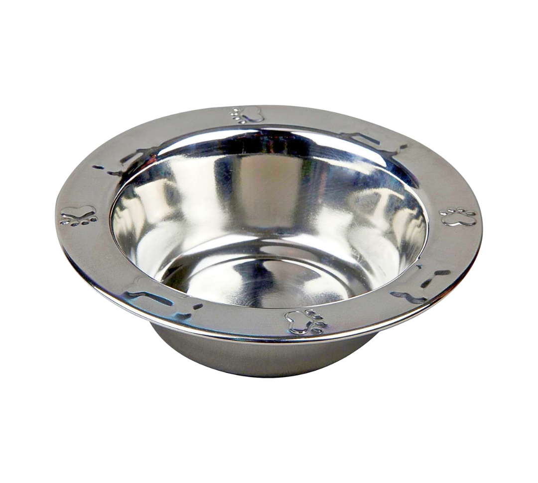 Stainless Steel Regular Embossed Feeding Bowl - All Sizes