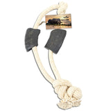 32" Cotton / Jute Rope Tug Toy with Buffalo Horn (Large)