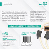 32" Cotton / Jute Rope Tug Toy with Buffalo Horn (Large)