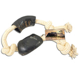 24" Cotton / Jute Rope Tug Toy with Buffalo Horn (Medium)