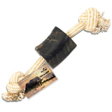 12" Cotton / Jute Rope Tug Toy with Buffalo Horn (Small)