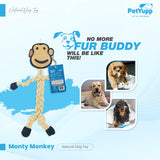 Leather and  Cotton Rope Toy - Monty Monkey