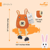 Toss & Chew Leather Toy - Orange Rabbit