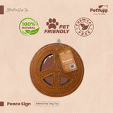 Natural Extra Tuff Toss & Chew Dog Toy - Peace Sign