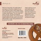 Natural Extra Tuff Toss & Chew Dog Toy - Peace Sign