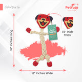 Leather and  Cotton Rope Toy - Poochie