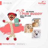 Leather and  Cotton Rope Toy - Poochie