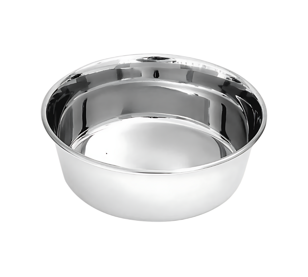 Stainless Steel Regular Heavy Feeding Bowl - All Sizes