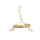 Tug & Chew Coffee Wood With Cotton Rope Toy - Long Size