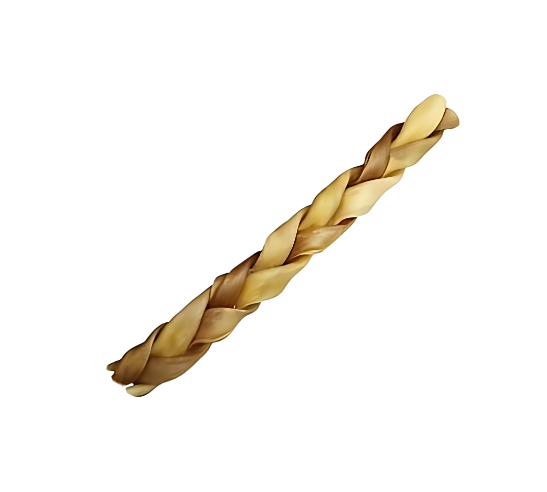Water Buffalo Collagen Braided Stick - 6 Inches