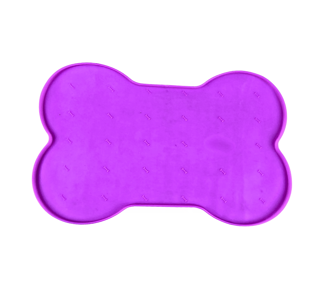 Silicone Bone Shape Non Skid Mat - Large - 6 Colors