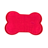 Silicone Bone Shape Non Skid Mat - Large - Red