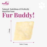100% Natural Water Buffalo Cheek Chips Dog Chew - Pack of 1lb