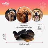 100% Natural Water Buffalo Hooves Dog Chew - Pack of 5