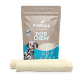 100% Natural Water Buffalo Cheek Roll Dog Chew  - Pack of 10 Count, 12 Inch