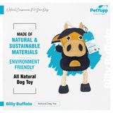 Leather, Cotton & Jute Toy with Coconut Fiber Filling - Billy Buffalo