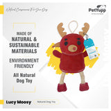 Leather, Cotton & Jute Toy with Coconut Fiber Filling - Lucy Moosey