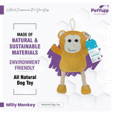 Leather, Cotton & Jute Toy with Coconut Fiber Filling - Milly Monkey