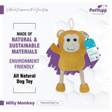 Leather, Cotton & Jute Toy with Coconut Fiber Filling - Milly Monkey