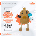 Leather, Cotton & Jute Toy with Coconut Fiber Filling - Plucky Ducky