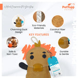 Leather, Cotton & Jute Toy with Coconut Fiber Filling - Plucky Ducky