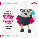 Leather, Cotton & Jute Toy with Coconut Fiber Filling - Petey Panda