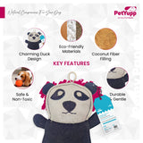 Leather, Cotton & Jute Toy with Coconut Fiber Filling - Petey Panda