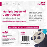 Leather, Cotton & Jute Toy with Coconut Fiber Filling - Petey Panda