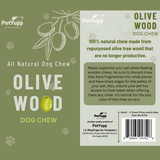 Natural Repurposed Olive Woods Dog Chew - Small